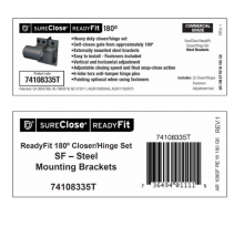 Photograph of SureClose® READYFIT™ 180° Kit - Packaging Sticker (74108335T)