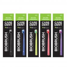 Photograph of toothbrush in packaging all colours