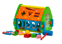 Photograph of Wooden Toy Playhouse Set