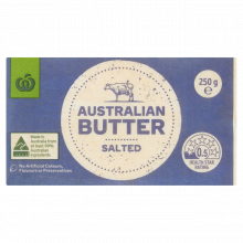 Photograph of Woolworths Australian Butter Salted 250g