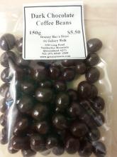 photograpah of chocolate coated coffee beans in packaging