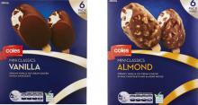 Coles Mini Classics Vanilla Ice Cream & Almond Ice Cream