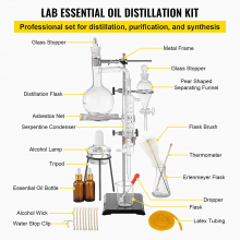 photograph of essential oil distillation kit with labels