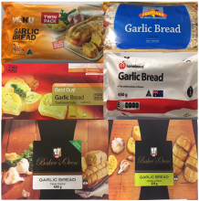 photograph of recalled garlic bread products