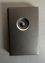photograph of plain black music box