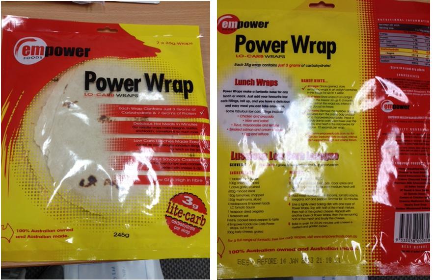 True Foods Pty Ltd—Empower Power Wraps &amp; Tony Ferguson High Fibre Wraps ...